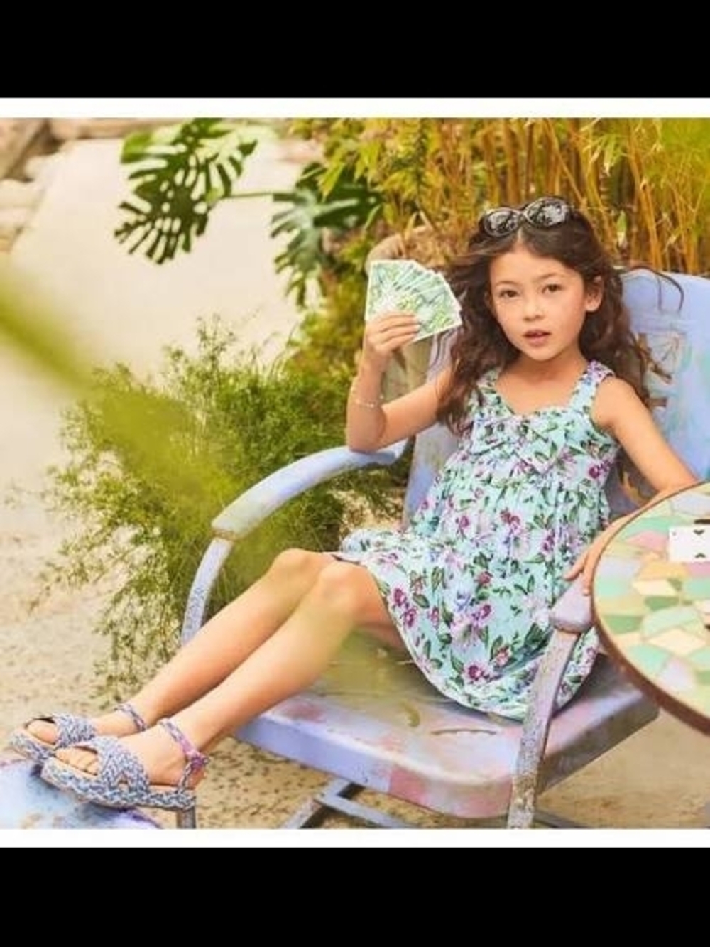 Janie and Jack Mint Floral Dress with Purple Accents,  Size 6